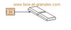 Déflecteurs Déflecteur Skamolex haut foyer pour poêle Carol (lot de 2)